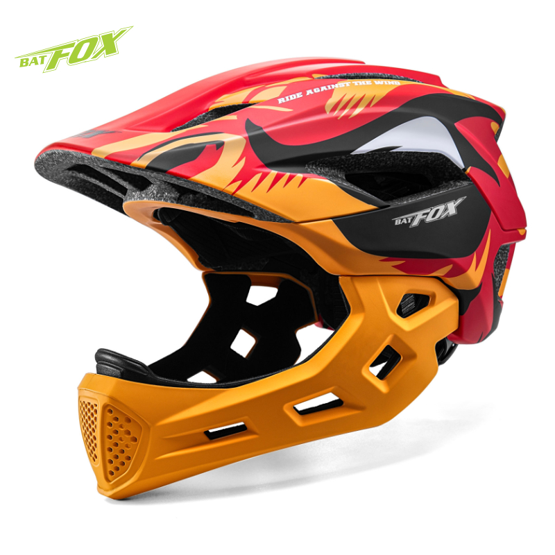 Motorcycle Gear Kids - BATFOX Kids Full Face Bike Helmet