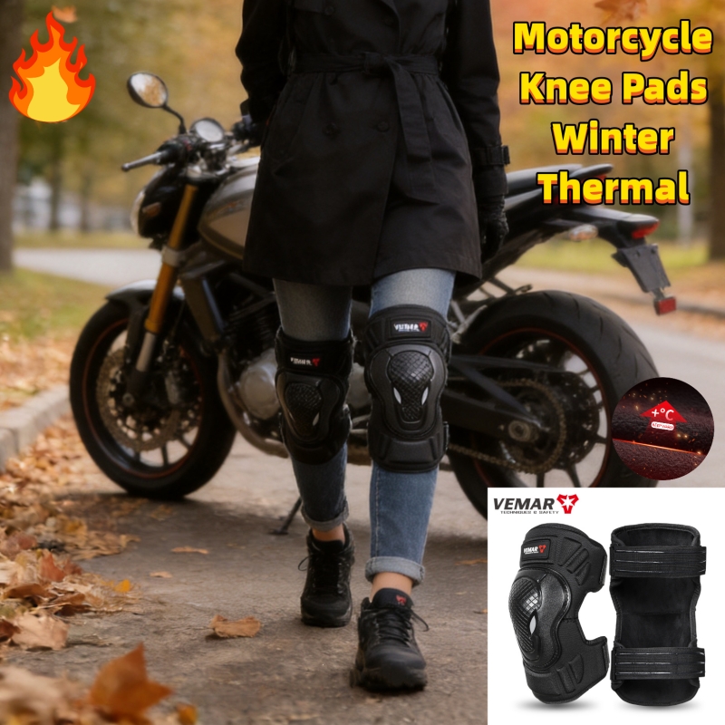 Motorcycle Gear For Women - VEMAR Fleece Lined Winter Motorcycle Knee