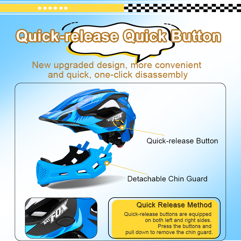 BATFOX Kids Full Face Bike Hel - đánh giá và giá Motorcycle Gear Kids