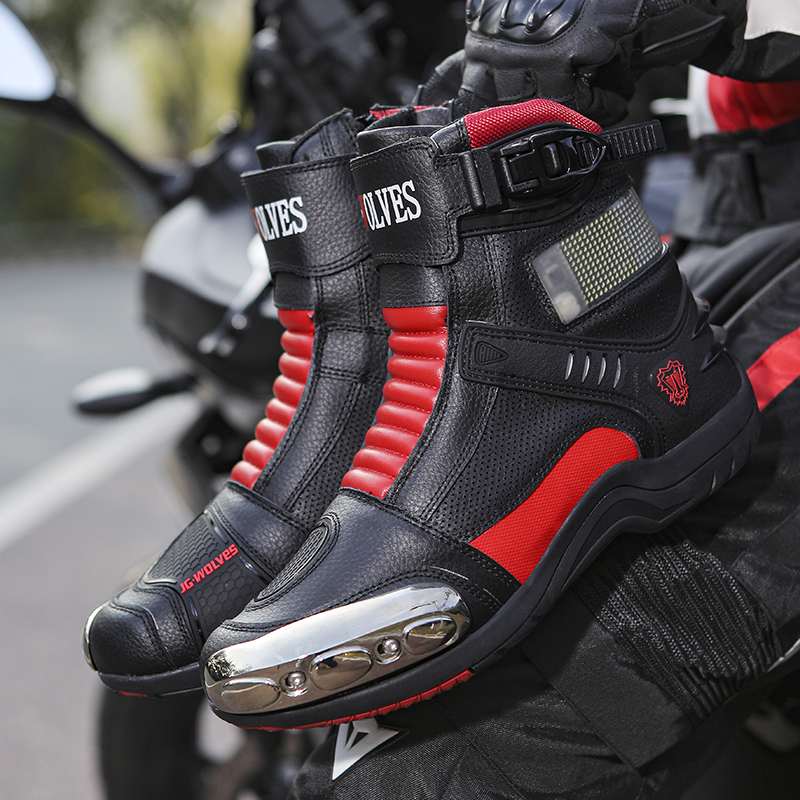 JG.WOLVES Leather Biker Shoes  - đánh giá và giá Motorcycle Gear For Women