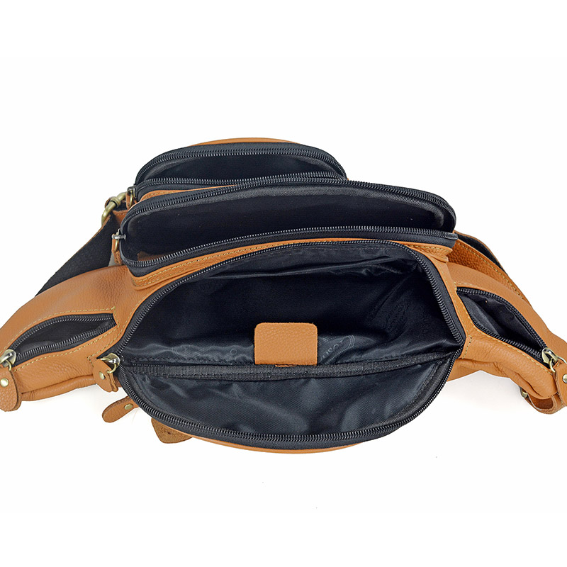 Men Genuine Leather Waist Pack - đánh giá và giá Motorcycle Gear Backpack