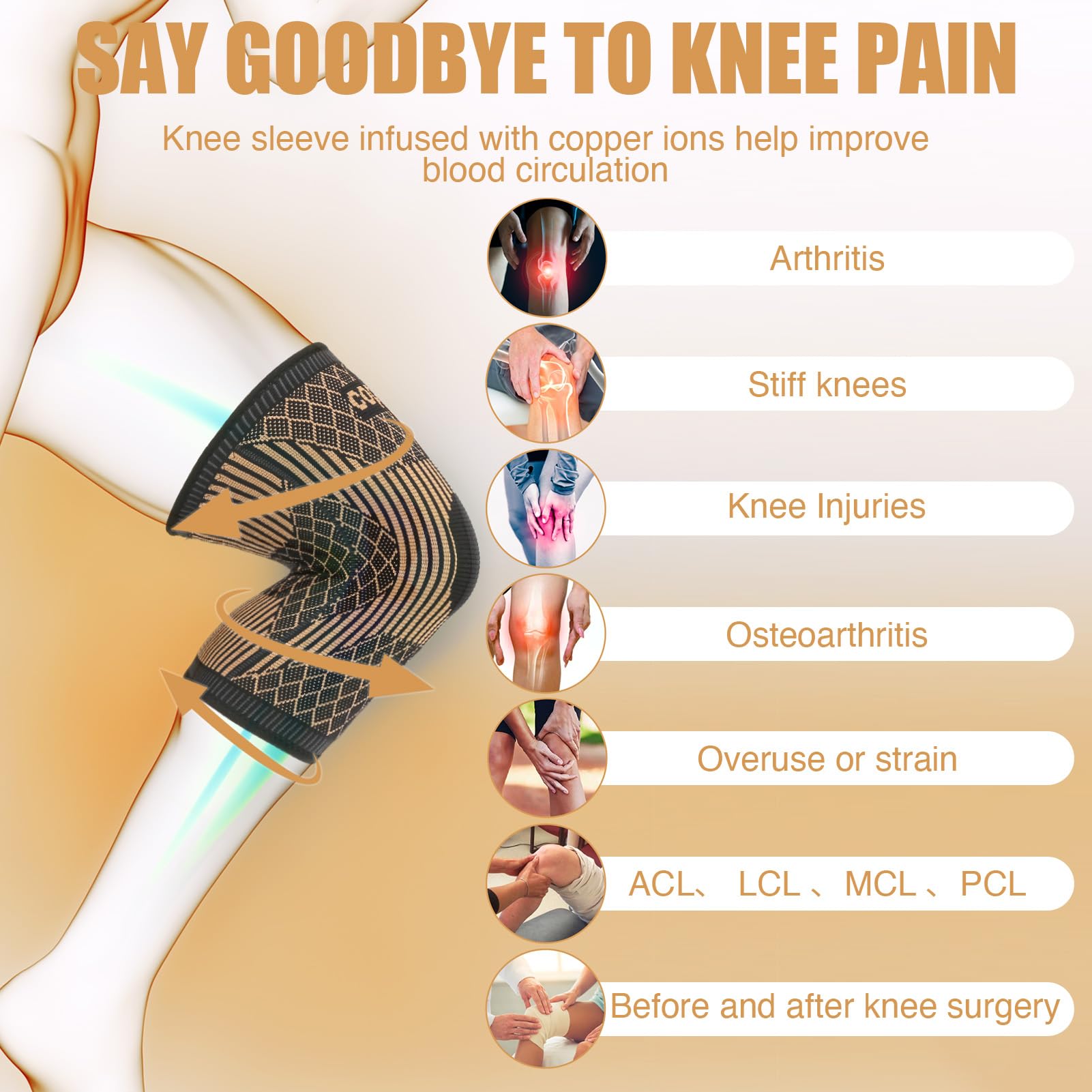 Copper Knee Braces for Women a - đánh giá và giá Knee Guard Hard