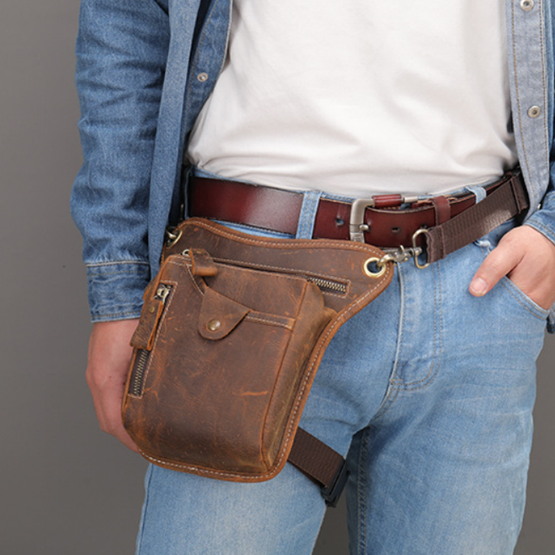 Vintage Pu Leather Waist Pack  - đánh giá và giá Motorcycle Gear Backpack
