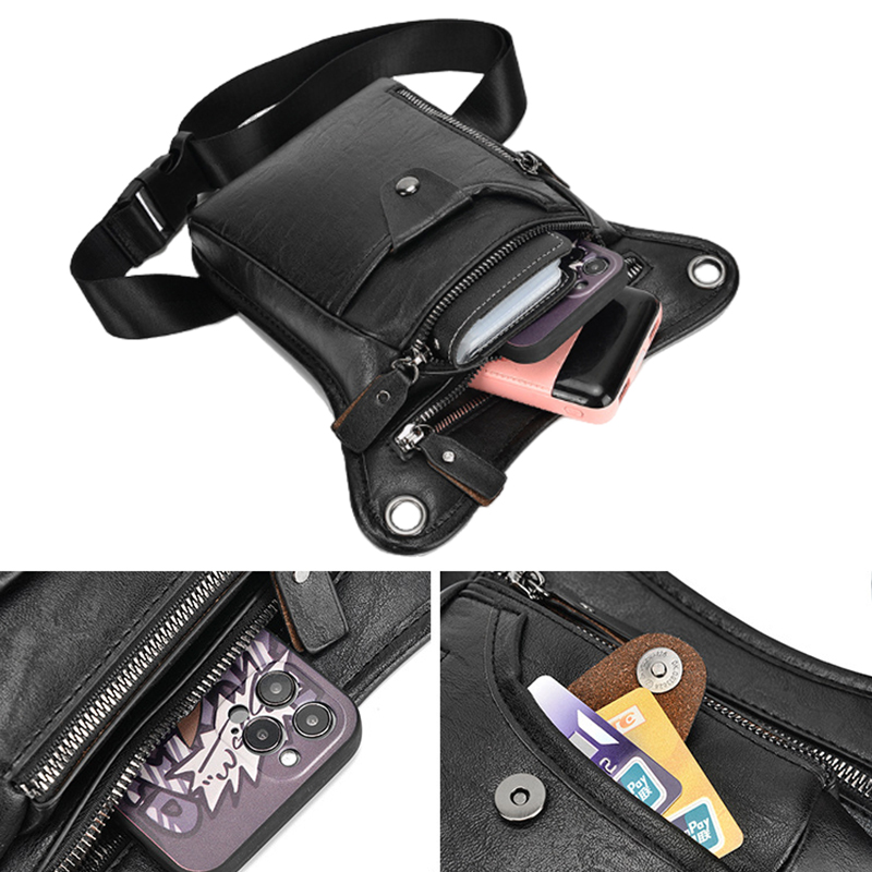 Vintage Pu Leather Waist Pack  - đánh giá và giá Motorcycle Gear Backpack